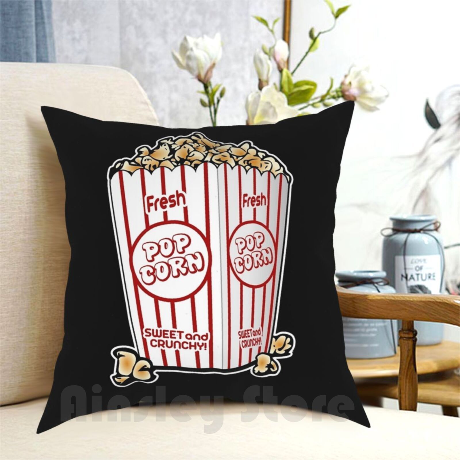 Home Cinema Food - Cinéma Popcorn Pack taie d'oreiller imprimé