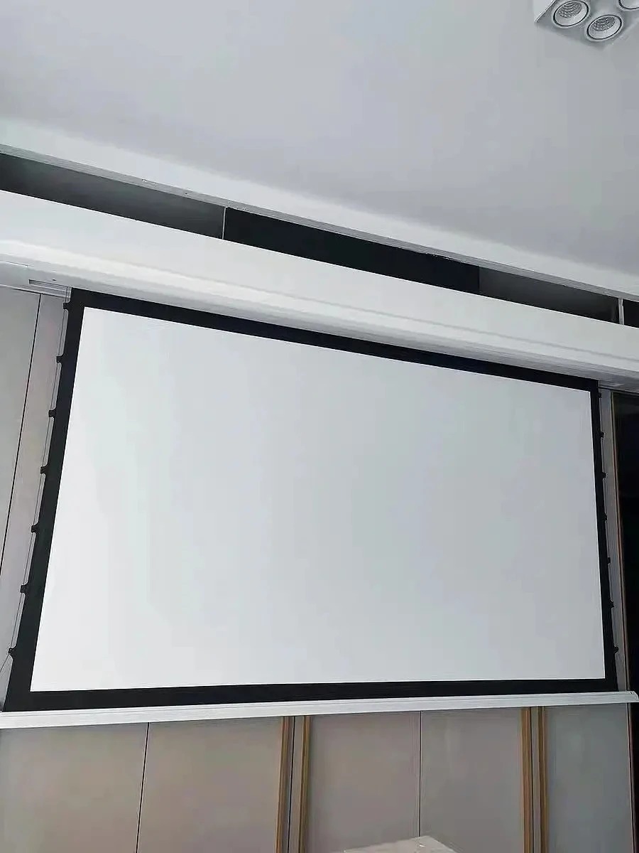 Home Cinema Plafond - Écran de projection motorisé encastré au