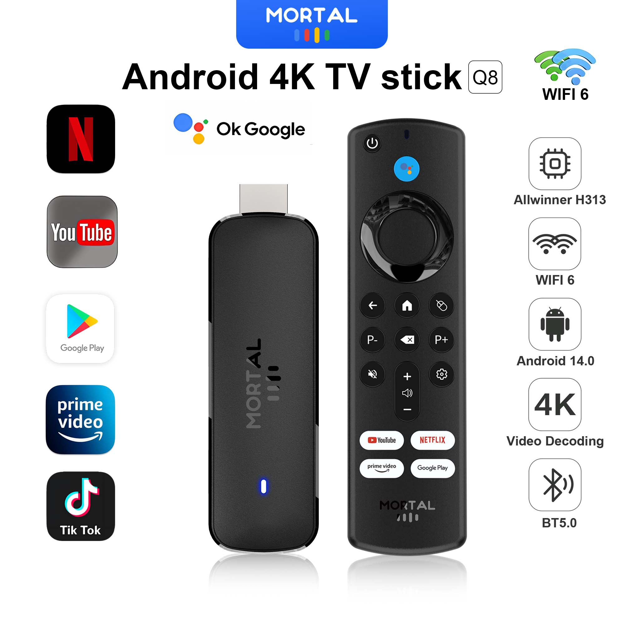 Home Cinema Youtube - Clé TV Android Mortal Q8 Version
