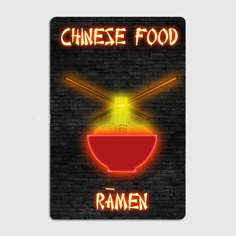Home Cinema Food - Panneau néon alimentaire Ramen, affiche en