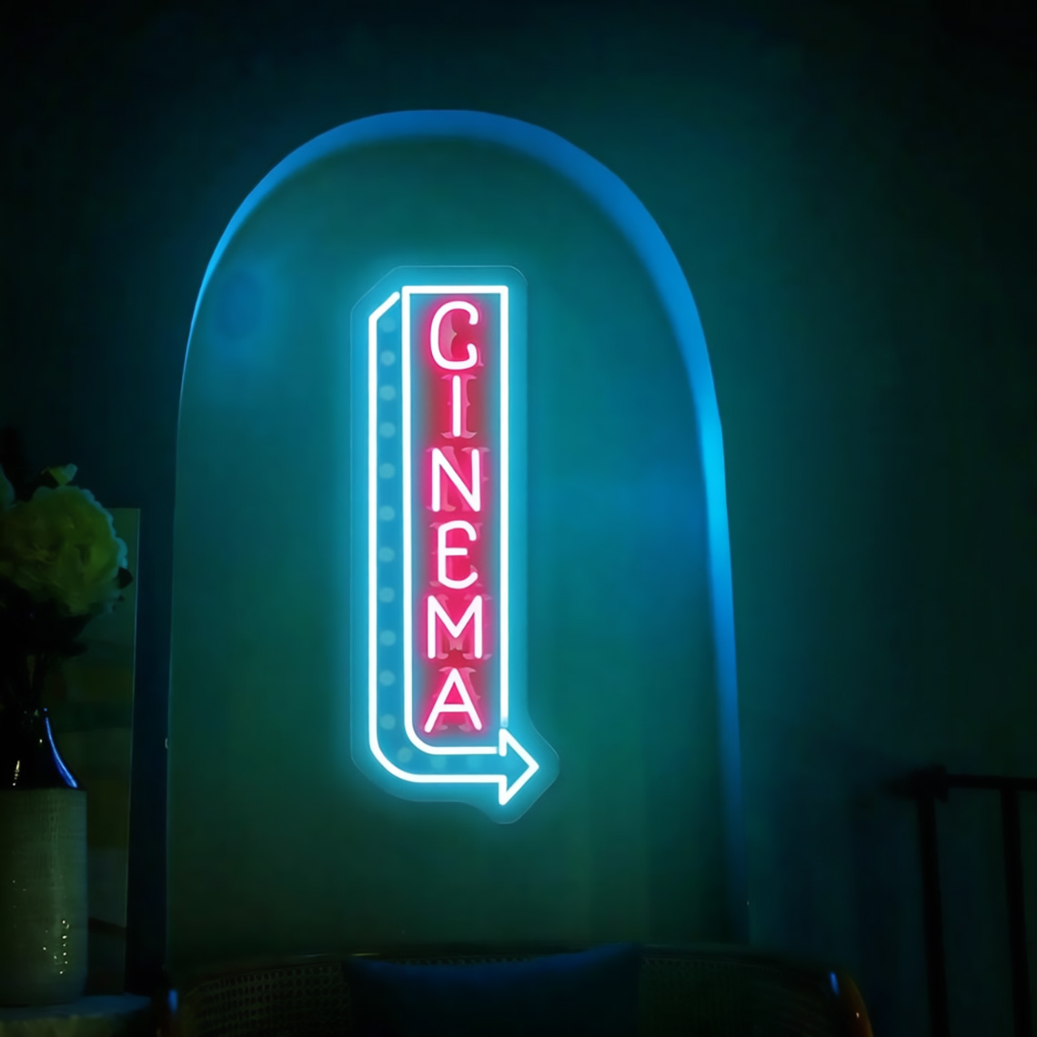 Home Cinema Food - Enseigne néon cinéma, enseigne néon popcorn