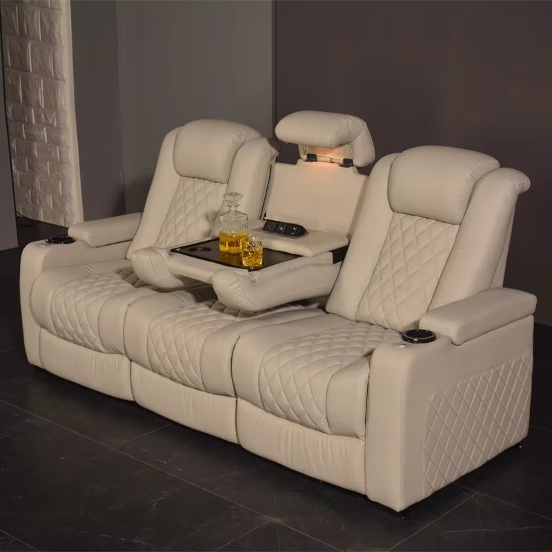 Home Cinema Interiors - Canapé de cinéma électrique 3 places