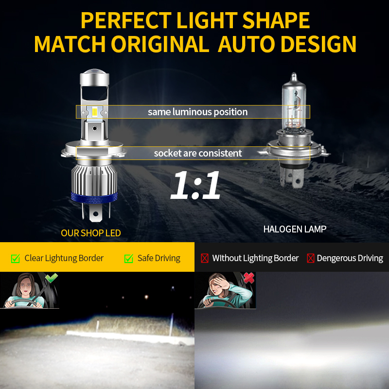 Ampoules de phares de Moto LED - Projector Lamp Replacement avis et prix