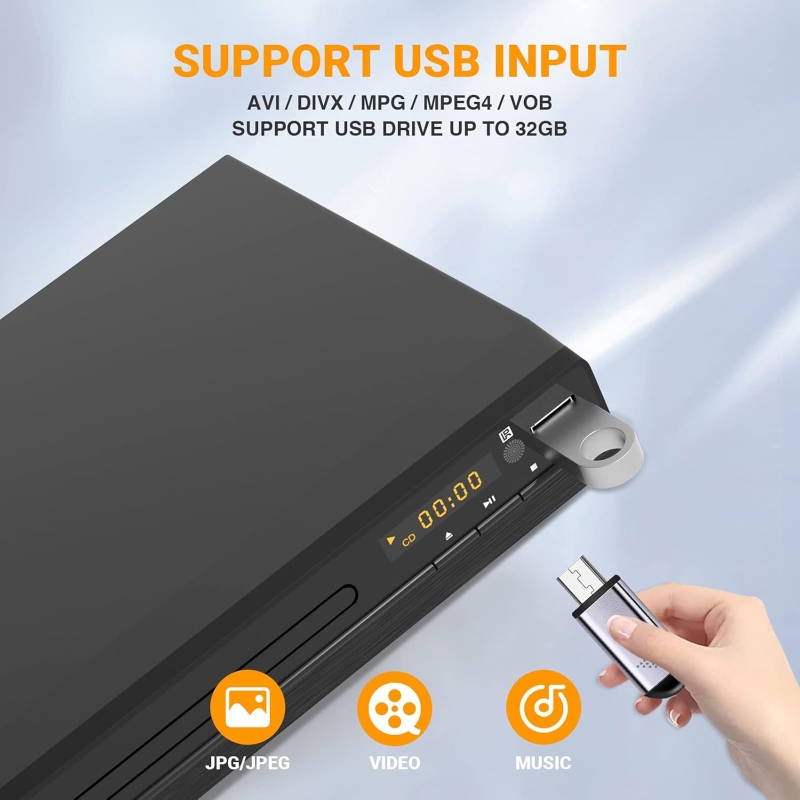 Lecteur DVD 1080P HD, lecteur  - Home Cinema Dvd System avis et prix