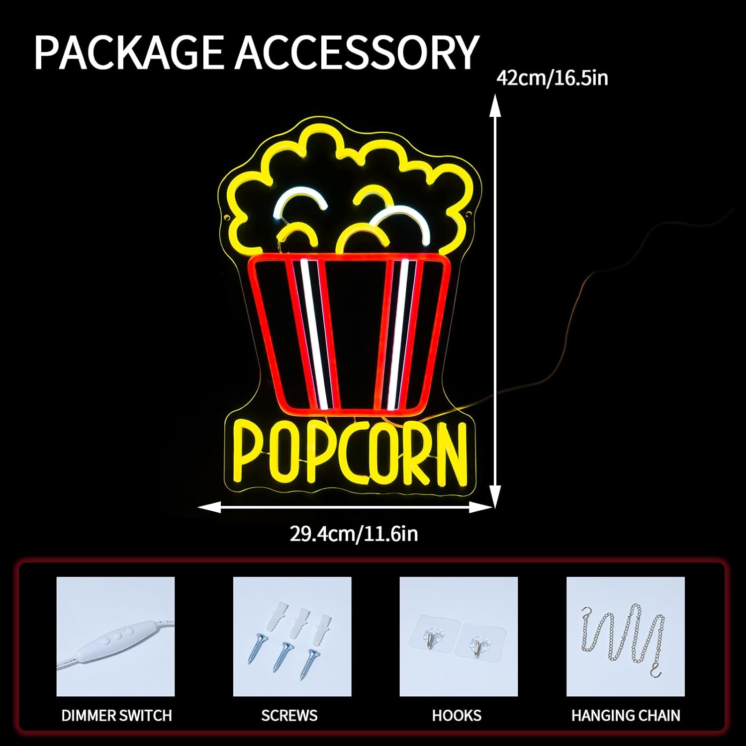 Enseigne néon LED dimmable Pop - Home Cinema Food avis et prix