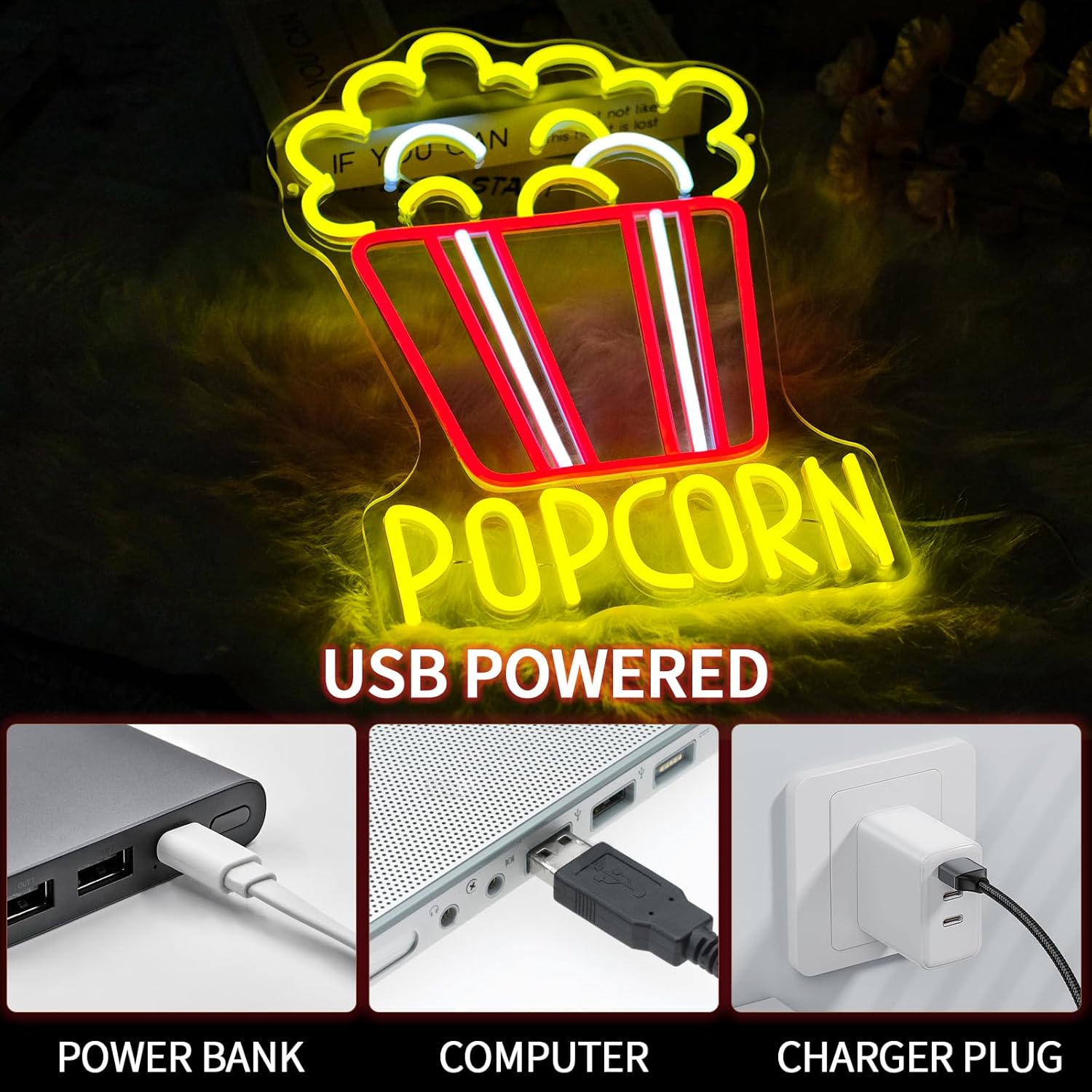 Enseigne néon LED dimmable Pop - Home Cinema Food avis et prix
