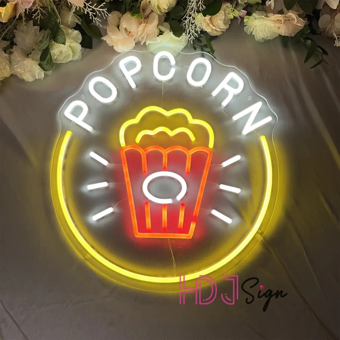 Panneau lumineux LED Popcorn,  - Home Cinema Food avis et prix