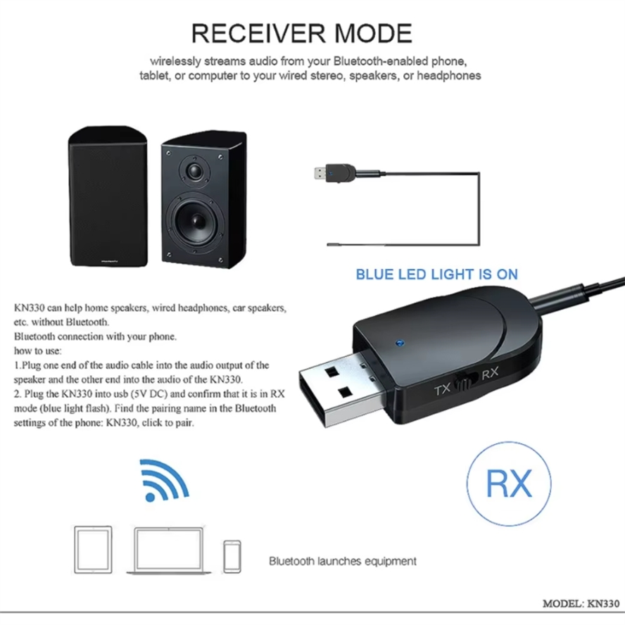 KN330 3 en 1 Bluetooth 5.0 éme - Home Cinema Receiver avis et prix