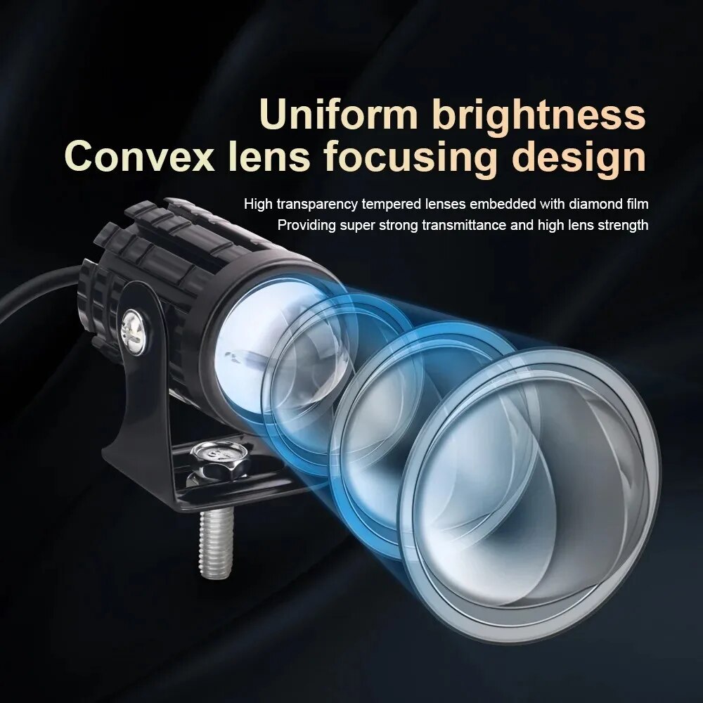 Phare LED universel pour moto, - Projector Lamp Replacement avis et prix