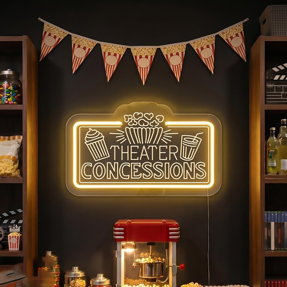 Enseigne néon pour concession  - Home Cinema Food avis et prix