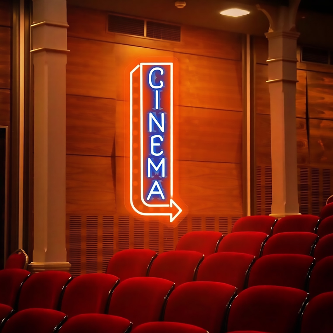 Enseigne néon cinéma, enseigne - Home Cinema Food avis et prix