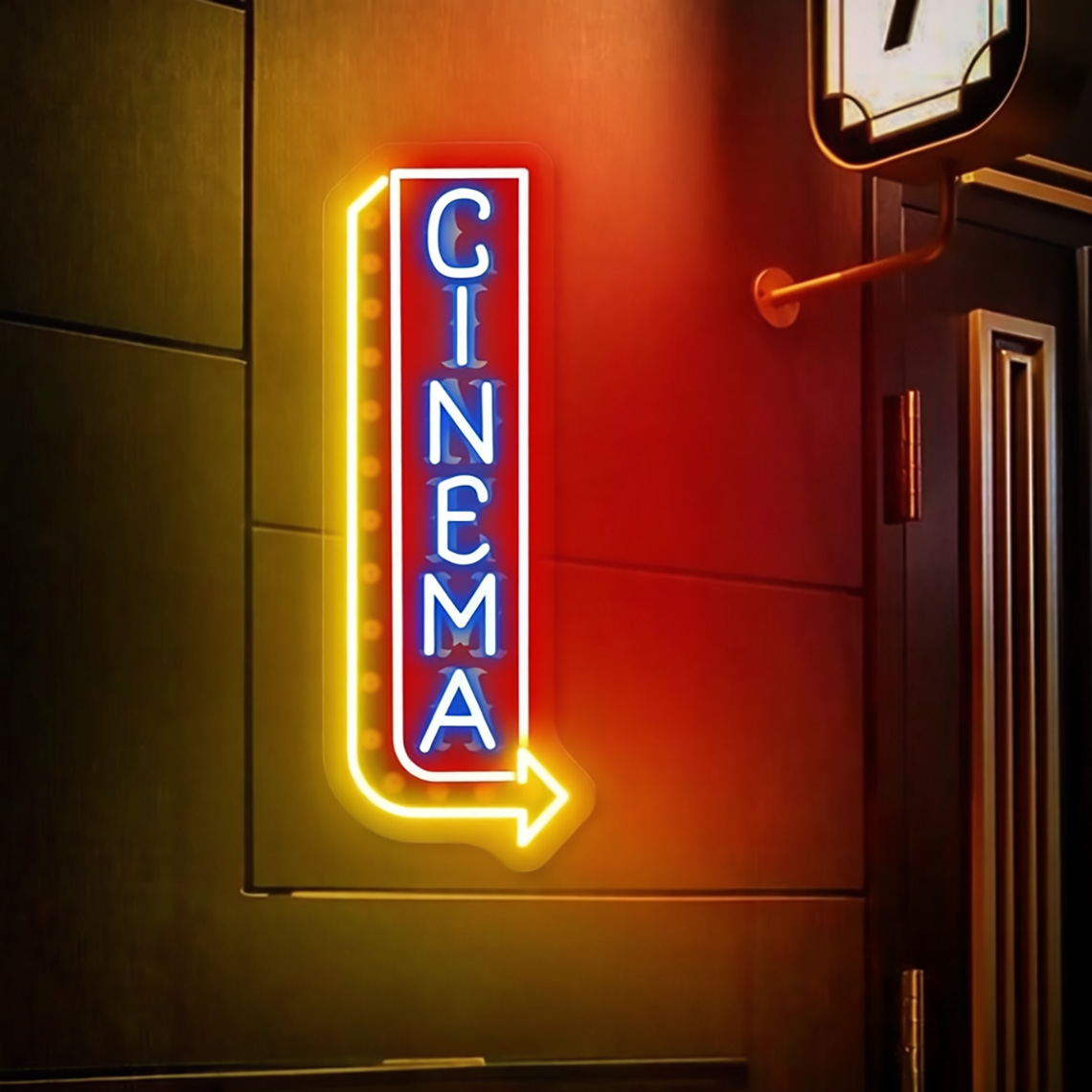 Enseigne néon cinéma, enseigne - Home Cinema Food avis et prix