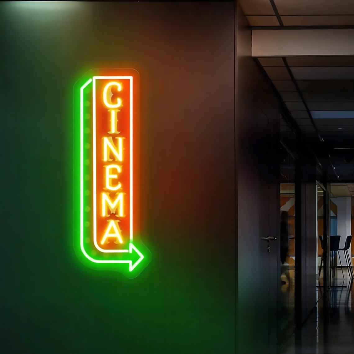 Enseigne néon cinéma, enseigne - Home Cinema Food avis et prix