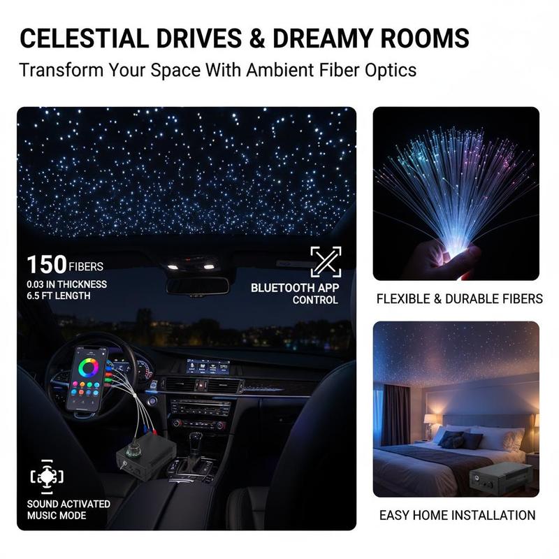 Éclairage de plafond à fibres  - Home Cinema Interiors avis et prix