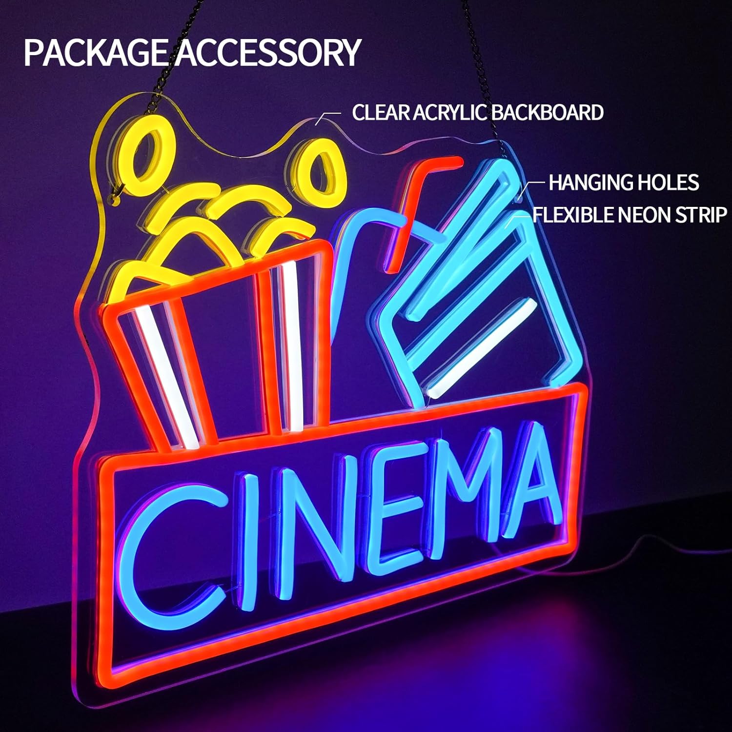 Enseigne néon LED dimmable Pop - Home Cinema Food avis et prix