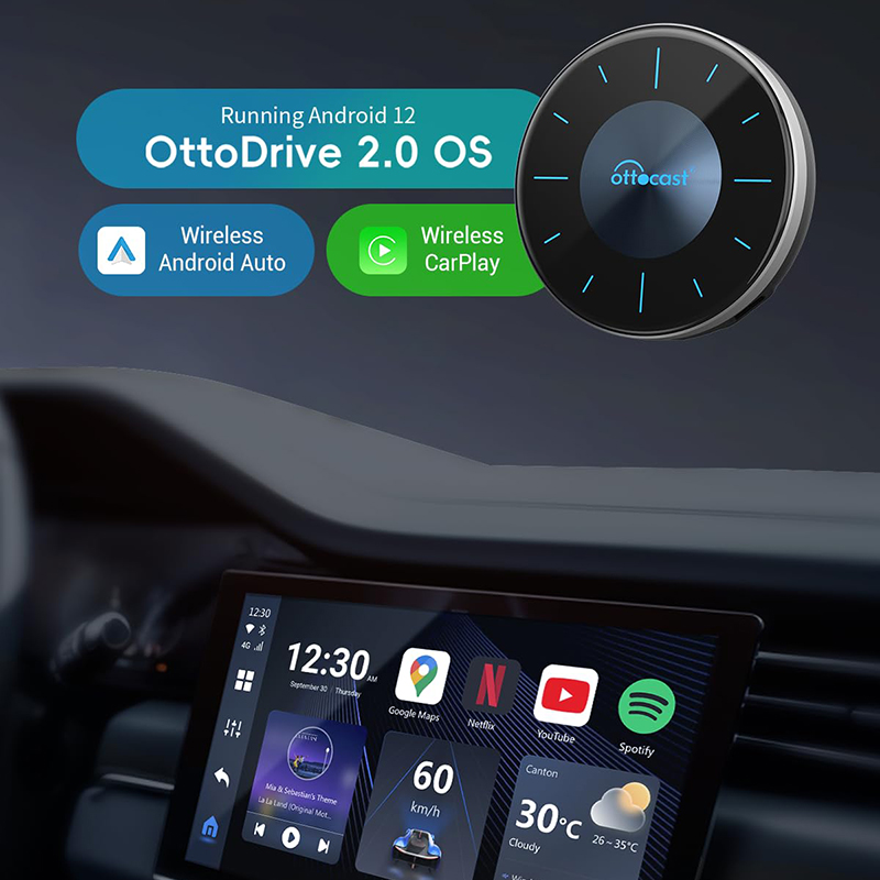 OTTOCAST P3 CarPlay AI Box Ada - Home Cinema Youtube avis et prix