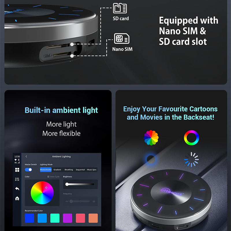 OTTOCAST P3 CarPlay AI Box Ada - Home Cinema Youtube avis et prix